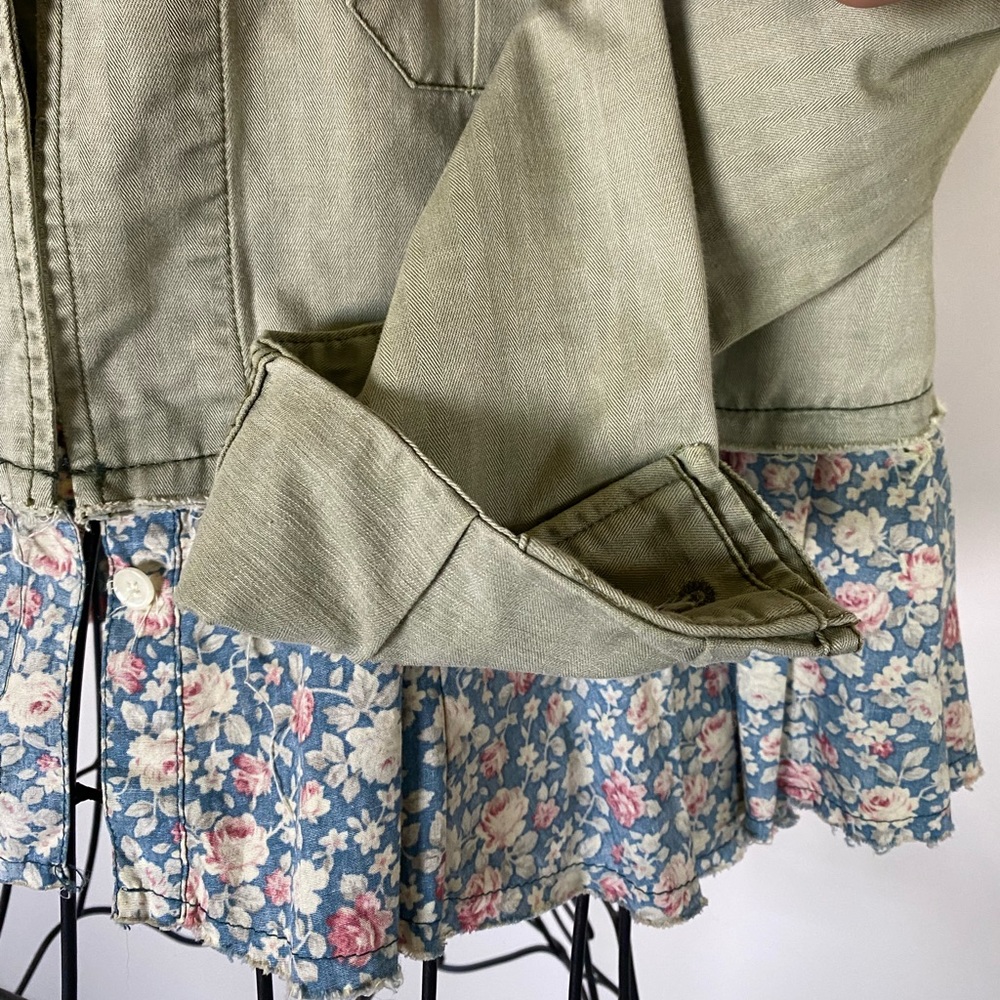 We The Free Vintage Style Green Button Up Jacket - Picture 5 of 8